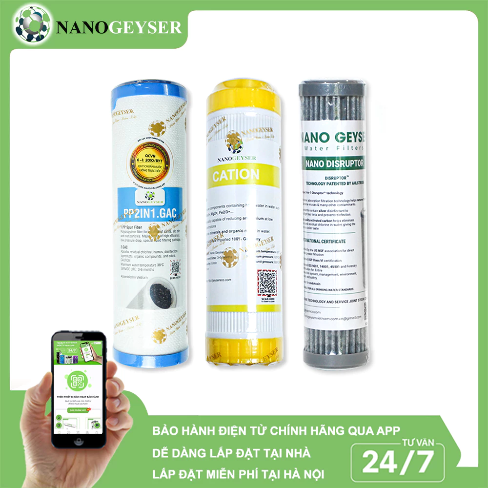 Bộ 3 lõi PP.2IN1.GAC, Cation, Disruptor