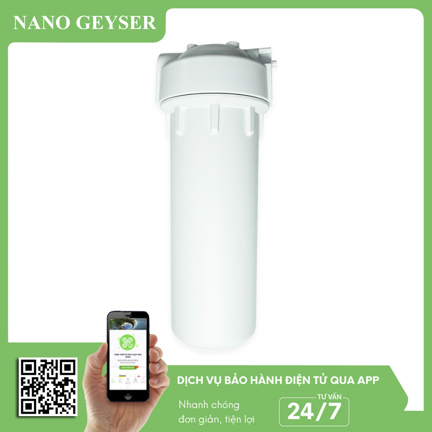 Cốc 10 inch cắm nhanh - đục