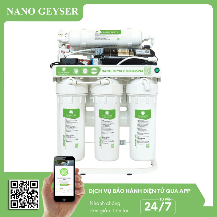 Máy lọc nước Nano Geyser GN-B35PTA 8 cấp lọc