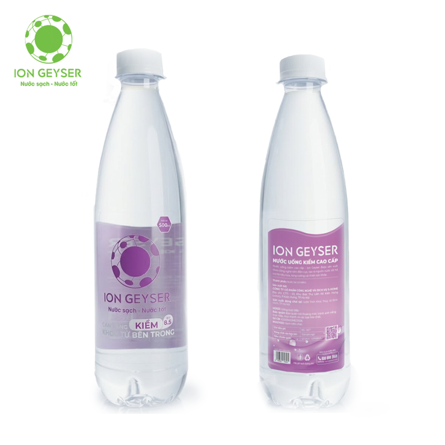Nước Kiềm Đóng Chai Cao Cấp Ion Geyser 500ML IG
